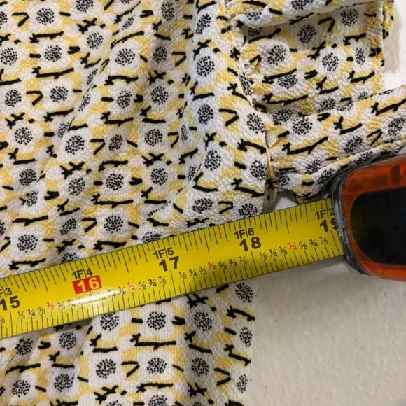 💛MAX Studio Ruffle Sleeve Belted V-Neck Yellow Blouse Size XL - Picture 11 of 11